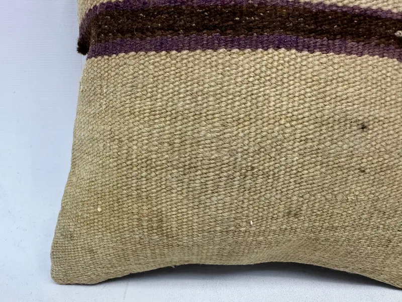 Pillow, 12x12 Beige Cushion, Kilim Pillow Cover, Knitted Pillow Cover, Kilim Cushion Sham, Vintage Kilim Pillow, Rustic Cushion - 2