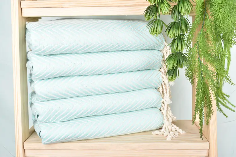 Peshtemal Towel USA, 70x40 Cotton Striped Towel, Lightweight towel, Yoga Towel, Embroidery Towel, Family Gift, Hammam towel, Bridal Shower Favors - 2