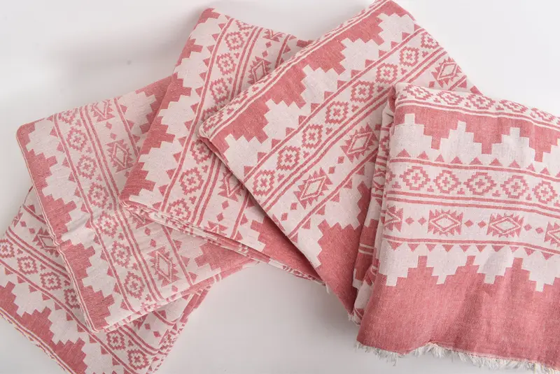 Throw Blanket, Boho Throw Blankets, Custom Wedding Gifts, 92x80 Cotton Kilim Towel, Throw Blankets, First Wedding Anniversary Gift - 3
