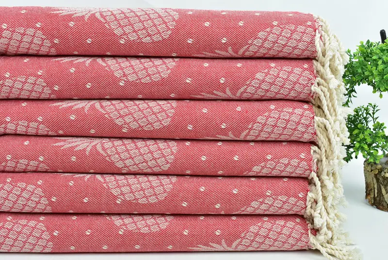 Bridesmaid Gifts, Custom Name Towel, 80x40 Cotton Pineapple Design Towel, Personalized Wedding Gift, Large Turkish Towel, Christmas Favors - 4