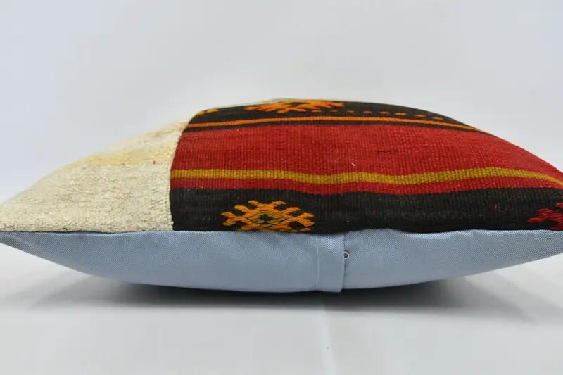 Vintage Kilim Throw Pillow, Kilim Pillow Cover, Pillow for Couch, Outdoor Throw Cushion Cover, Tribal Cushion, Cushion Cover, 24x24 Beige Pillow - 6