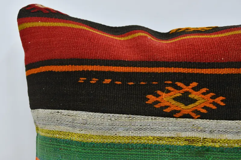 Vintage Kilim Throw Pillow, Kilim Pillow Cover, Pillow for Couch, Outdoor Throw Cushion Cover, Tribal Cushion, Cushion Cover, 24x24 Beige Pillow - 2