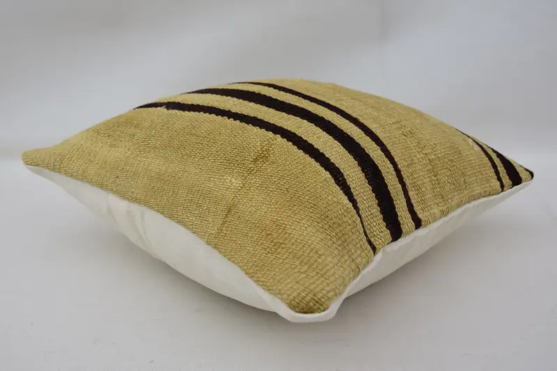 Cushion, 14x14 Beige Pillow Sham, Vintage Kilim Throw Pillow, Square Throw Cushion Case, Pattern Throw Cushion Case, Home Decor Pillow, Gift Pillow - 6