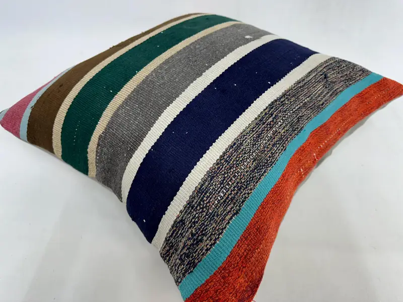 20x20 Purple Pillow Case, Natural Pillow Sham, Kilim Pillow Cover, Interior Designer Pillow, Aesthetic Pillow Cover, Gift Pillow, Cushion Case - 6