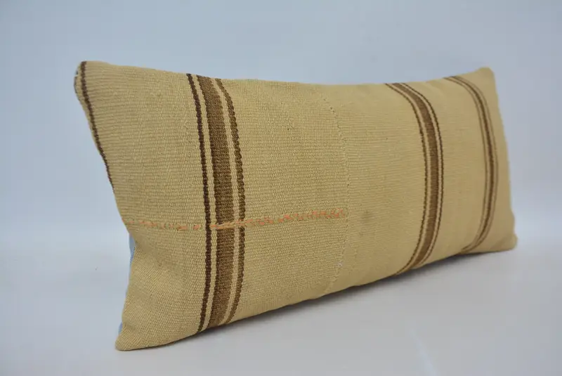 Natural Pillow Cover, Home Decor Pillow, Pillow, Boho Pillow Sham Cover, 12x24 Beige Cushion Cover, Retro Throw Cushion Cover, Pillow for Couch - 3