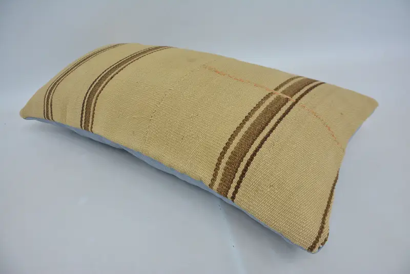 Natural Pillow Cover, Home Decor Pillow, Pillow, Boho Pillow Sham Cover, 12x24 Beige Cushion Cover, Retro Throw Cushion Cover, Pillow for Couch - 6