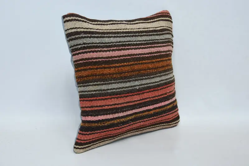 Antique Pillows, Handmade Cushion Cover, Kilim Cushion Sham, Pillow, Boho Throw Pillow Sham, 12x12 Red Pillow Cover, Turkish Kilim Pillow - 3