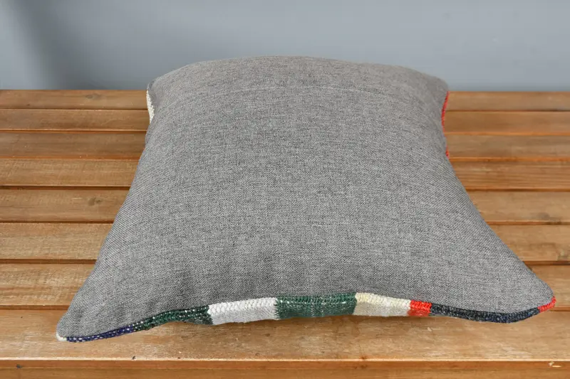 Pillow Case, Christmas Cushion Cover, Boho Pillow, Throw Kilim Pillow, Kilim Pillow, Designer Throw Cushion Cover, 16x16 Green Cushion - 5