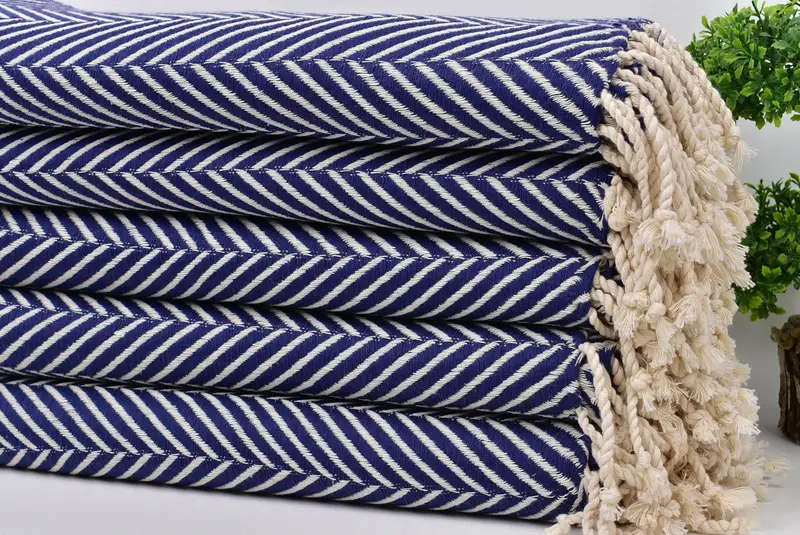 Bath towel, Home Gift, 70x40 Cotton Striped Towel, Turkish beach towel, Bachelorette Party Gift, Quick-drying peshtemal towel for poolside - 3