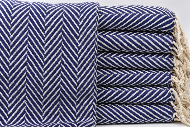 Bath towel, Home Gift, 70x40 Cotton Striped Towel, Turkish beach towel, Bachelorette Party Gift, Quick-drying peshtemal towel for poolside - 1