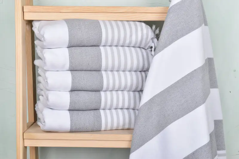 68x36 Cotton Striped Terry Towel, Gifts For Him, Bridesmaid Gift Towel, Quick-dry peshtemal, Valentines Day Gift For Her, Wedding Day Gift For Bride - 2