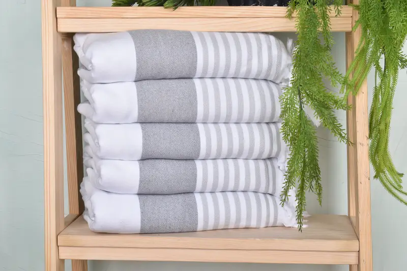68x36 Cotton Striped Terry Towel, Gifts For Him, Bridesmaid Gift Towel, Quick-dry peshtemal, Valentines Day Gift For Her, Wedding Day Gift For Bride - 1