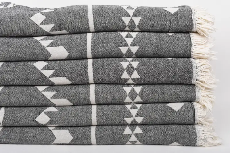 70x60 Cotton Geometric Towel, Couch Cover, Bachelorette Party Items, Tablecloth, Christmas Tablecloth, Boho Throw Blankets, Housewarming Gift - 4