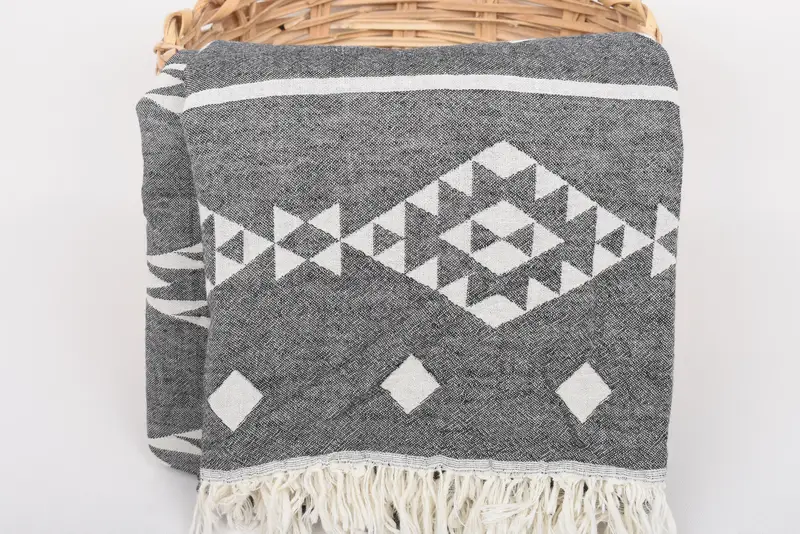 70x60 Cotton Geometric Towel, Couch Cover, Bachelorette Party Items, Tablecloth, Christmas Tablecloth, Boho Throw Blankets, Housewarming Gift - 6