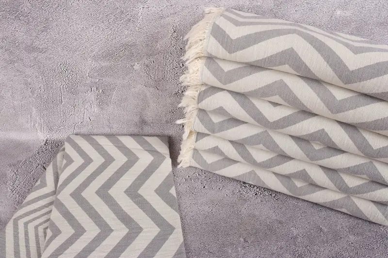 Luxury towel, House Warming Gift, 70x40 Cotton Zigzag Design Towel, Thin towel, Turkish Towel Beach, Eco-Friendly Turkish Towel, Custom Towel Beach - 2