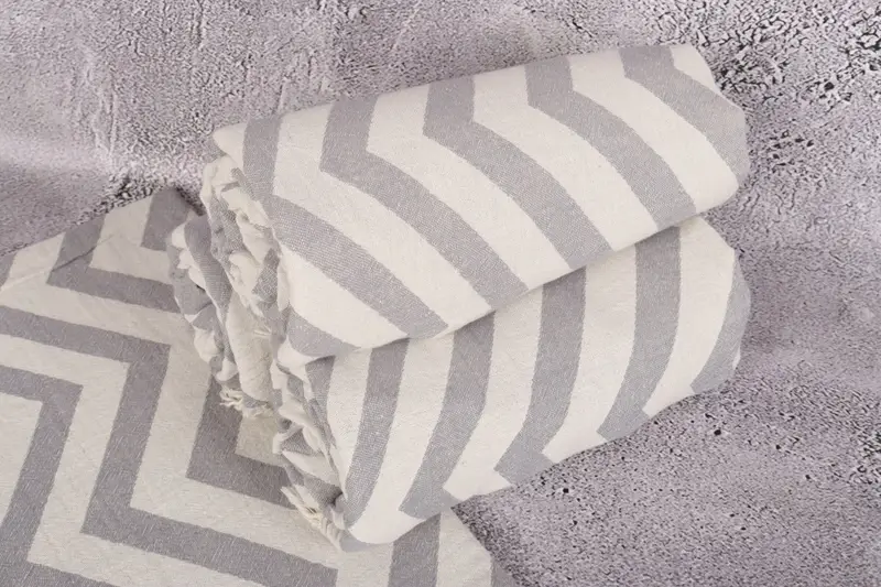 Luxury towel, House Warming Gift, 70x40 Cotton Zigzag Design Towel, Thin towel, Turkish Towel Beach, Eco-Friendly Turkish Towel, Custom Towel Beach - 7