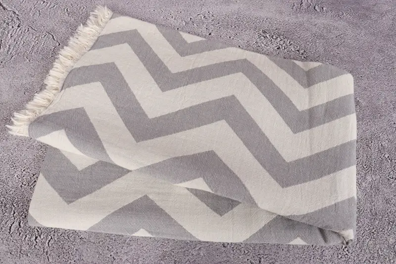 Luxury towel, House Warming Gift, 70x40 Cotton Zigzag Design Towel, Thin towel, Turkish Towel Beach, Eco-Friendly Turkish Towel, Custom Towel Beach - 6