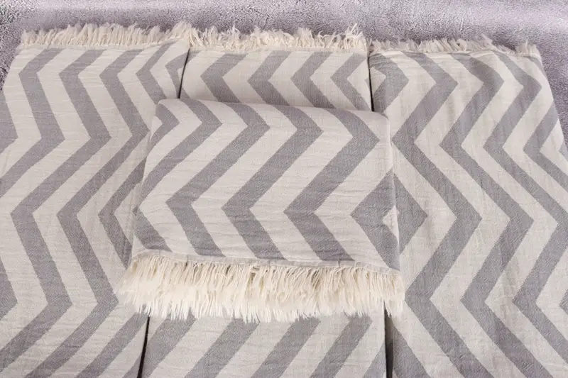 Luxury towel, House Warming Gift, 70x40 Cotton Zigzag Design Towel, Thin towel, Turkish Towel Beach, Eco-Friendly Turkish Towel, Custom Towel Beach - 4