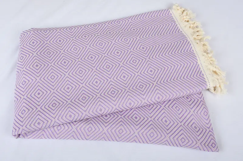 Turkish Tablecloth, Turkish Blanket, 92x80 Cotton Diamond Towel, Birthday Gift, Custom Wedding Gift From Bridesmaid, Bedspread, Woven Throw Blanket - 5