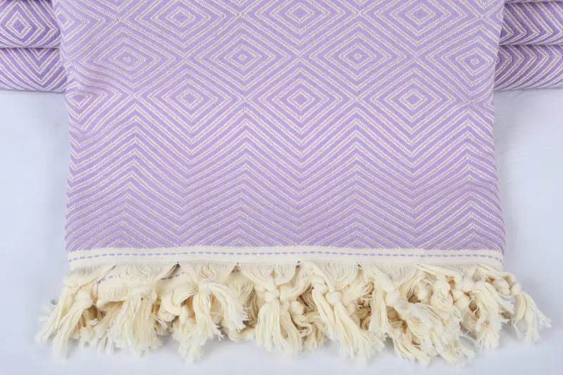 Turkish Tablecloth, Turkish Blanket, 92x80 Cotton Diamond Towel, Birthday Gift, Custom Wedding Gift From Bridesmaid, Bedspread, Woven Throw Blanket - 2
