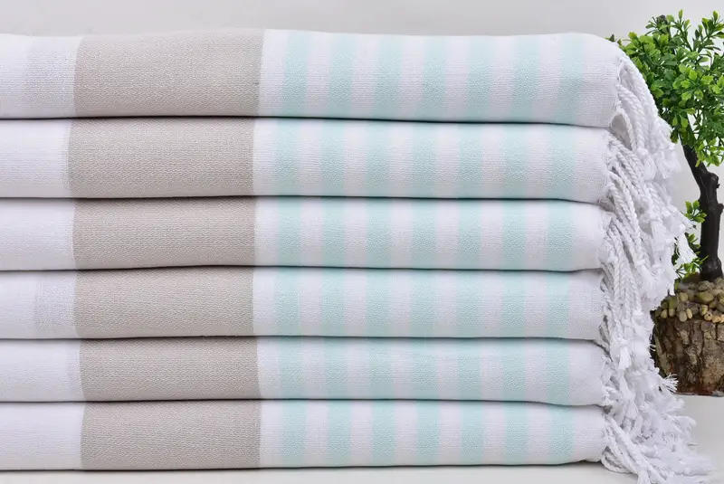 Monogrammed Turkish Towel, 70x40 Cotton Striped Towel, Organic towel, Gift Boxes Towel, Travel towel, Embroidered Turkish Towel, Gift For Her - 3