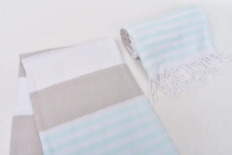 Monogrammed Turkish Towel, 70x40 Cotton Striped Towel, Organic towel, Gift Boxes Towel, Travel towel, Embroidered Turkish Towel, Gift For Her - 7