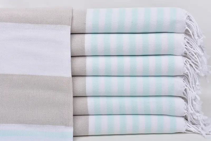 Monogrammed Turkish Towel, 70x40 Cotton Striped Towel, Organic towel, Gift Boxes Towel, Travel towel, Embroidered Turkish Towel, Gift For Her - 1