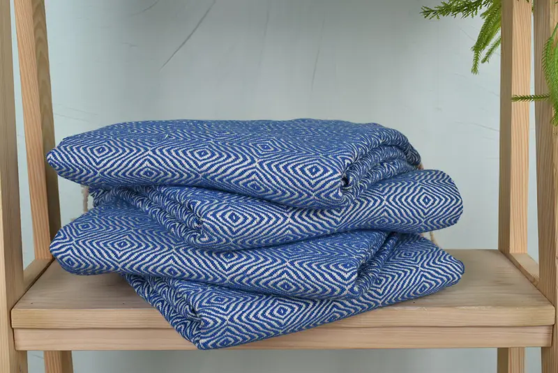 Travel Towel, Housewarming Gift, 70x40 Cotton Zigzag Diamond Towel, Eco-Friendly Turkish Towel, Personalized Gifts, Gift Boxes Towel, Travel towel - 7