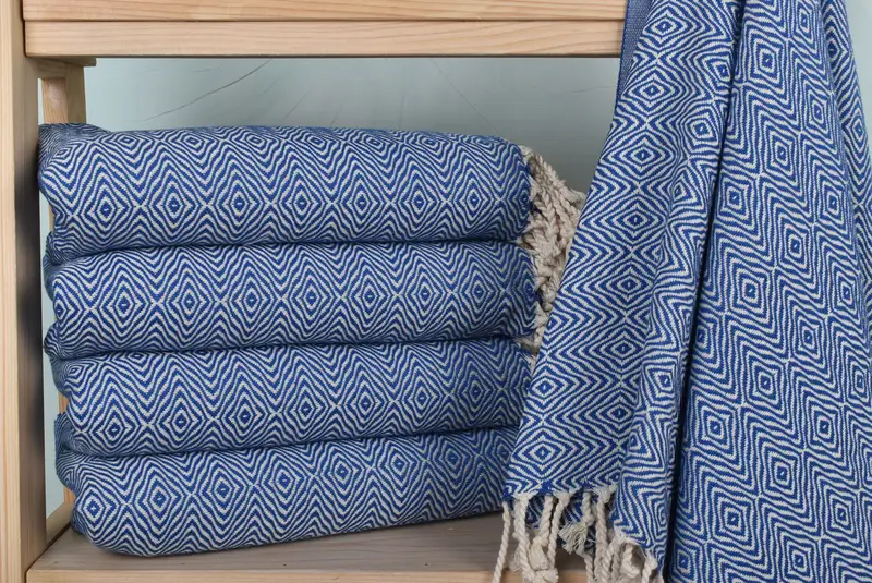 Travel Towel, Housewarming Gift, 70x40 Cotton Zigzag Diamond Towel, Eco-Friendly Turkish Towel, Personalized Gifts, Gift Boxes Towel, Travel towel - 2