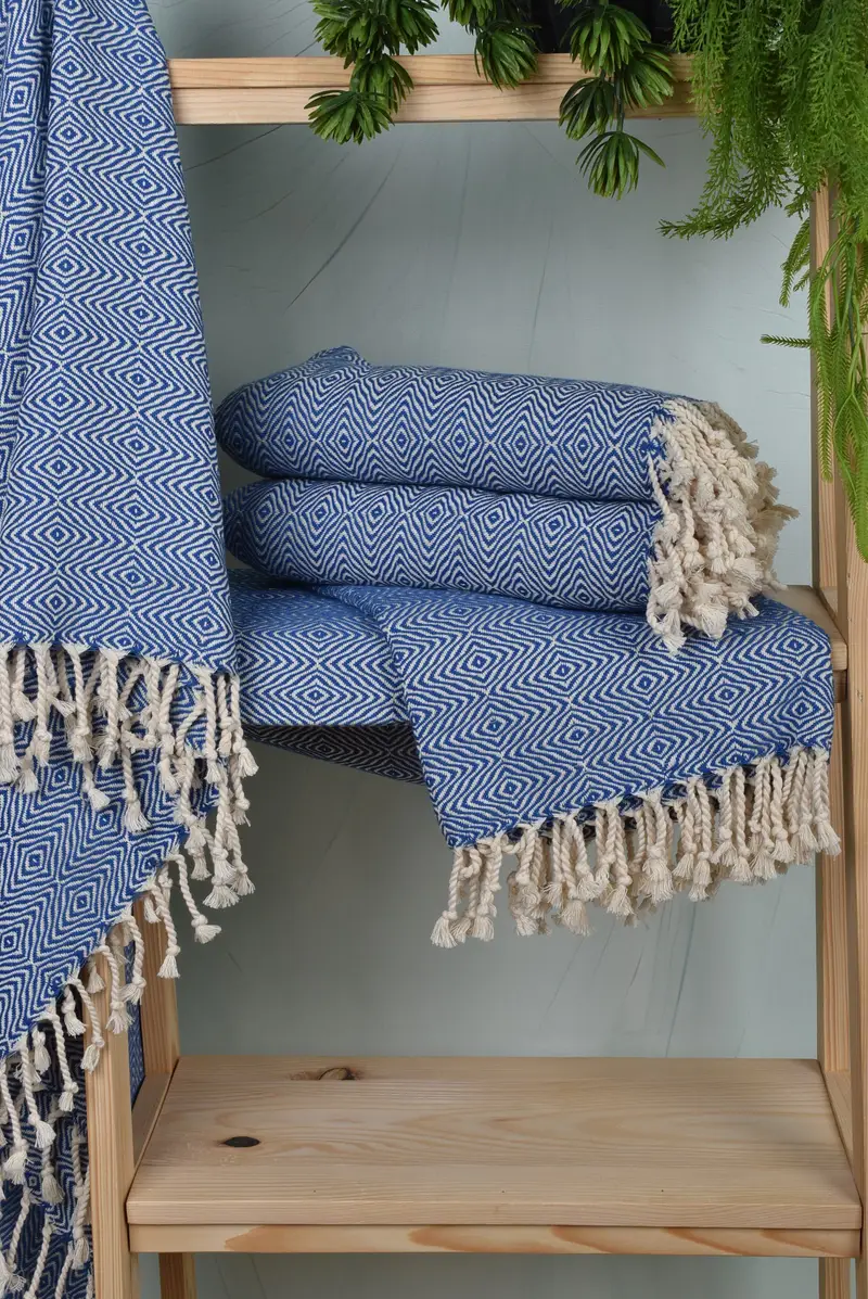 Travel Towel, Housewarming Gift, 70x40 Cotton Zigzag Diamond Towel, Eco-Friendly Turkish Towel, Personalized Gifts, Gift Boxes Towel, Travel towel - 6