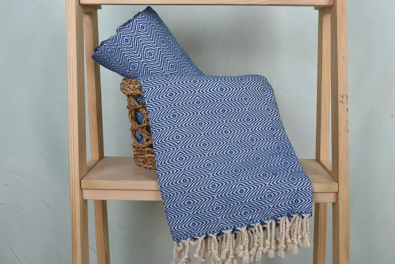 Travel Towel, Housewarming Gift, 70x40 Cotton Zigzag Diamond Towel, Eco-Friendly Turkish Towel, Personalized Gifts, Gift Boxes Towel, Travel towel - 4