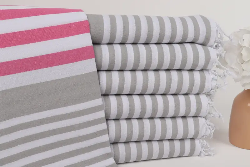 Valentines Day Gift For Her, Bachelorette Party Gifts Bridesmaids, Wedding Shower Gift, 68x36 Cotton Striped Towel, Peshtemal Towel, Summer Gift - 1
