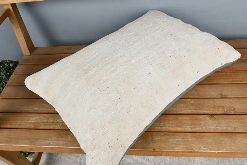 Pillow Sham, Pet Pillow Case, 16x24 Beige Pillow Sham, Pillow for Sofa, Neutral Throw Pillow, Kilim Pillow Cover, Turkish Pillow - 2