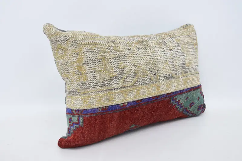 Antique Pillows, Outdoor Pillow Sham, Gift Pillow, 16x24 Beige Cushion Cover, Pillow Sham, Colorful Cushion, Kilim Pillow Cover - 3