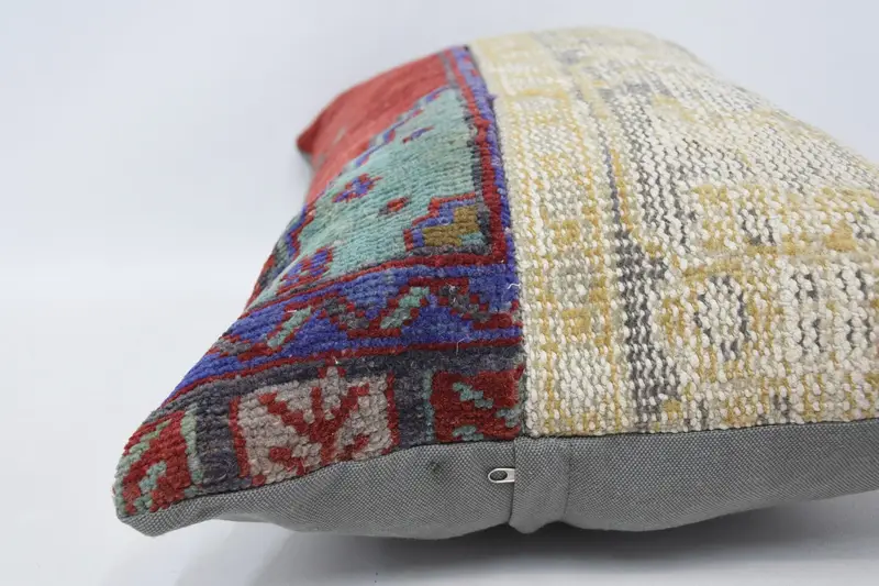 Antique Pillows, Outdoor Pillow Sham, Gift Pillow, 16x24 Beige Cushion Cover, Pillow Sham, Colorful Cushion, Kilim Pillow Cover - 6