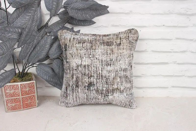Boho Pillow Sham Cover, Pillow Sham, Vintage Kilim Throw Pillow, Wholesale Pillow Cover, 12x12 White Pillow Case, Kilim Pillow - 1