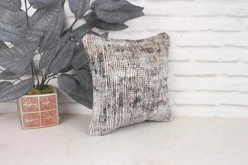 Boho Pillow Sham Cover, Pillow Sham, Vintage Kilim Throw Pillow, Wholesale Pillow Cover, 12x12 White Pillow Case, Kilim Pillow - 3