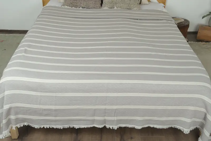 Custom Blanket, Wedding For Favor, Halloween Blanket, Extra Large Tablecloth, Boho Throw Blankets, Bridesmaid Gifts, 96x84 Cotton Striped Towel - 8