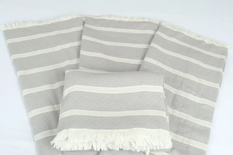 Custom Blanket, Wedding For Favor, Halloween Blanket, Extra Large Tablecloth, Boho Throw Blankets, Bridesmaid Gifts, 96x84 Cotton Striped Towel - 5