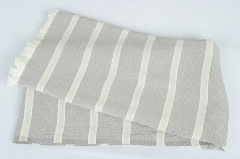 Custom Blanket, Wedding For Favor, Halloween Blanket, Extra Large Tablecloth, Boho Throw Blankets, Bridesmaid Gifts, 96x84 Cotton Striped Towel - 6