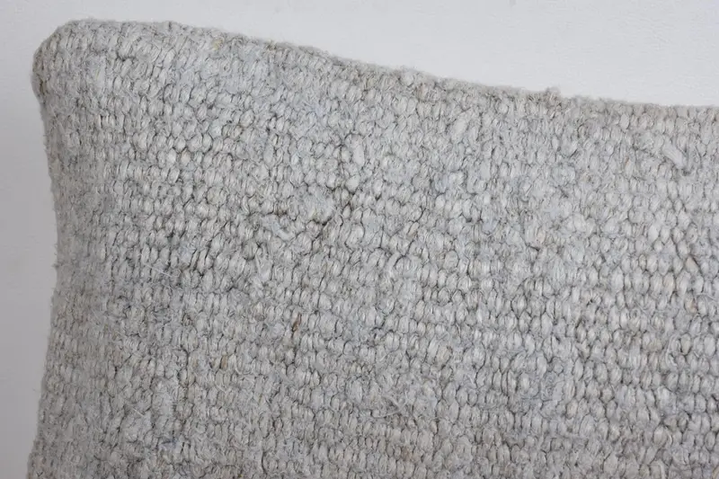 Handmade Kilim Cushion, Antique Pillows, Pillow for Sofa, Pillow Case, Sofa Bolster Pillow Case, Lounge Throw Pillow Case, 8x16 Gray Pillow - 2