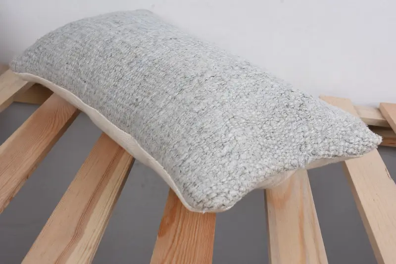 Handmade Kilim Cushion, Antique Pillows, Pillow for Sofa, Pillow Case, Sofa Bolster Pillow Case, Lounge Throw Pillow Case, 8x16 Gray Pillow - 6