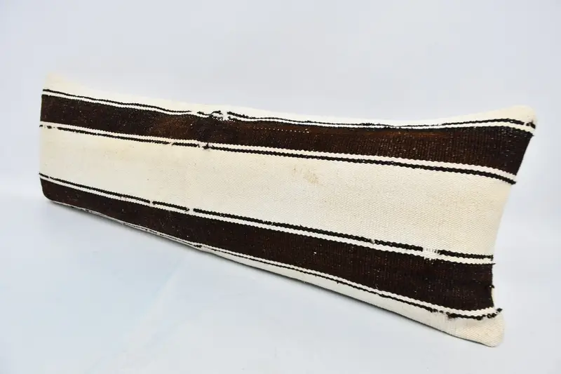 Pillow for Couch, Traditional Pillow Case, Wholesale Cushion, Pillow, Vintage Kilim Pillow, Kilim Pillow Cover, 12x36 White Pillow Sham - 4