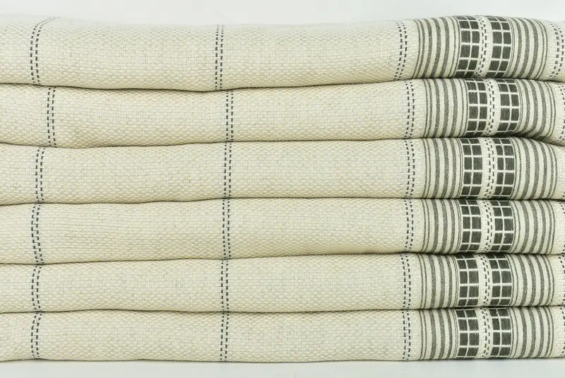 96x94 Linen Striped Towel, Custom Blanket, Beach Bachelorette Party Decorations, Welcome Wedding Gift, Custom Wedding Gifts, Bedspread - 2