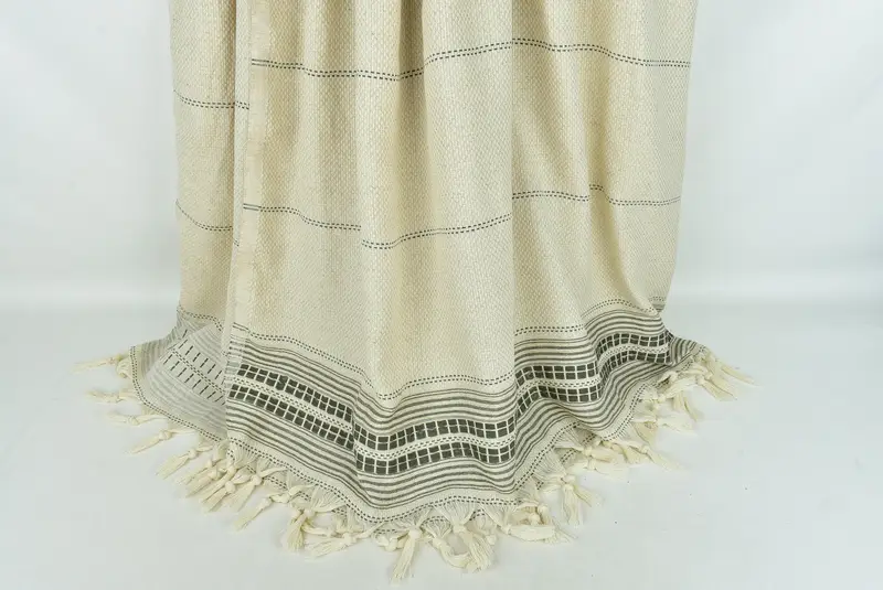 96x94 Linen Striped Towel, Custom Blanket, Beach Bachelorette Party Decorations, Welcome Wedding Gift, Custom Wedding Gifts, Bedspread - 8