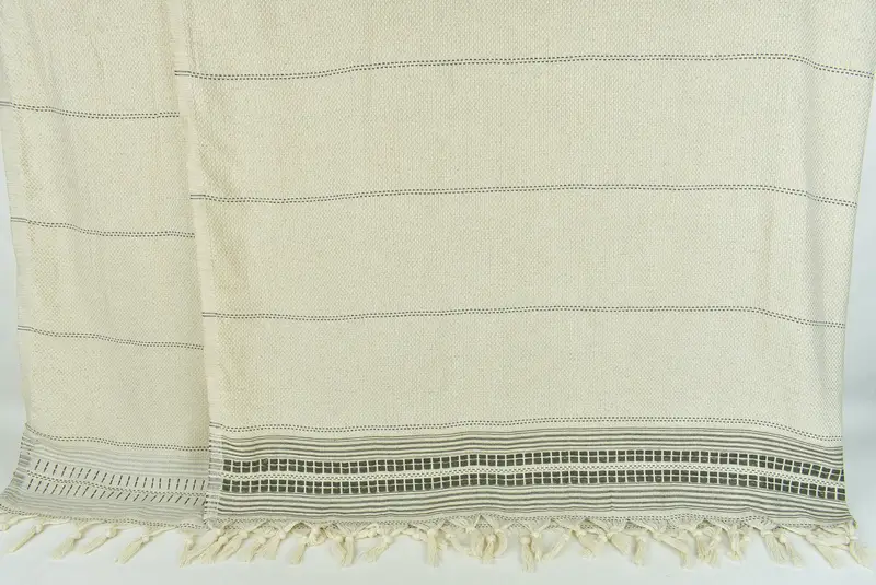 96x94 Linen Striped Towel, Custom Blanket, Beach Bachelorette Party Decorations, Welcome Wedding Gift, Custom Wedding Gifts, Bedspread - 7