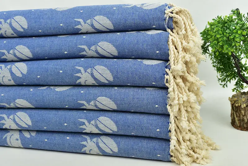 Gift For Bride, Turkish hand towel, Bridesmaid Gift, 68x40 Cotton Crab Design Towel, Friends Beach Towel, Bachelorette Beach Towel, Custom Gift - 3