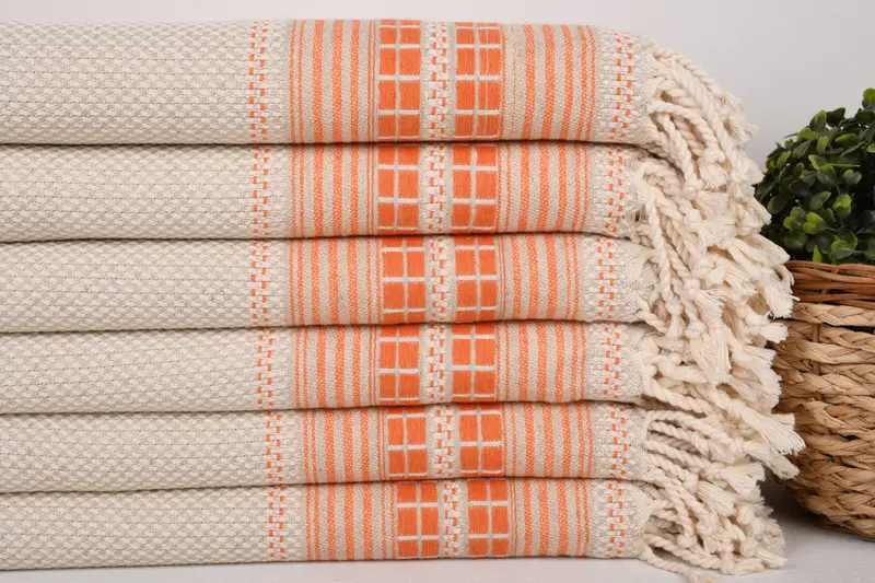 Housewarming Gift, 68x40 Linen Striped Towel, Towel With Name, Large Turkish Towel, Bulk Order Towel, Wedding Day Gift For Bride, Home Decor Gifts - 2