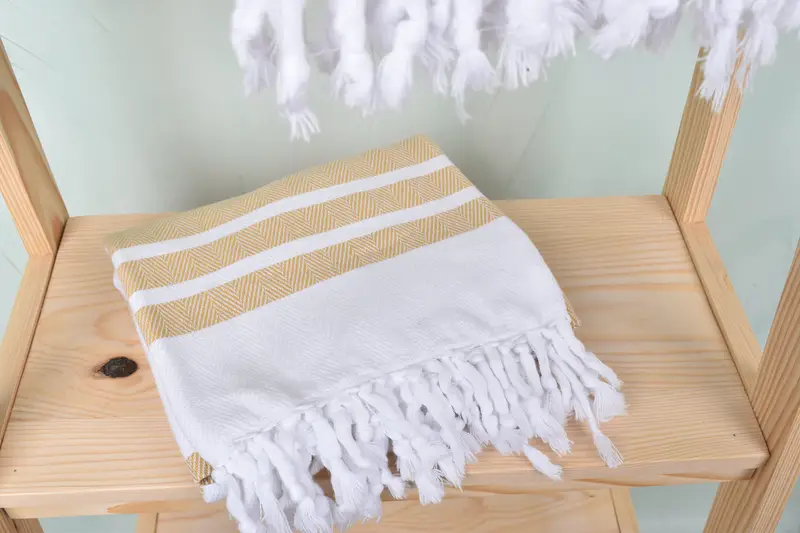 Monogrammed Beach Towel, Gift Towel, Scarf Towel, Lightweight Turkish towel, 70x40 Cotton Herringbone Towel, Monogram Beach Towel, Custom Name Towel - 5