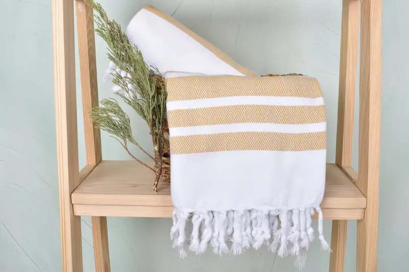 Monogrammed Beach Towel, Gift Towel, Scarf Towel, Lightweight Turkish towel, 70x40 Cotton Herringbone Towel, Monogram Beach Towel, Custom Name Towel - 4